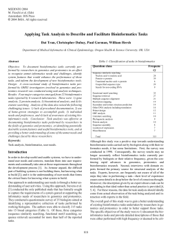 Applying Task Analysis to Describe and Facilitate