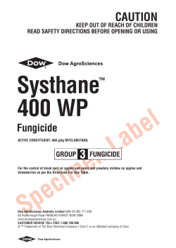 Systhane 400 WP Fungicide label - Safety Data Sheet