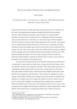 TIME TO GET SERIOUS? PROCESS NEWS AND BRITISH