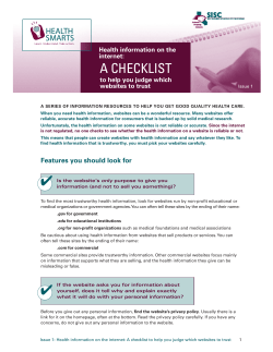 Checklist judge websites