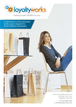 making loyalty WORK for you