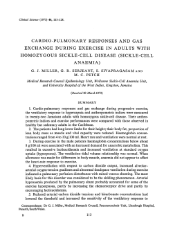 Cardio-Pulmonary Responses and Gas Exchange