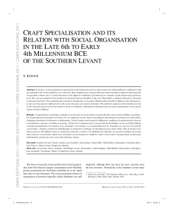 CRAFT SPECIALISATION AND ITS RELATION WITH