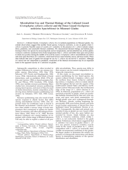 Microhabitat Use and Thermal Biology of the Collared Lizard