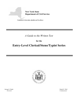 Study Guide for the Typist