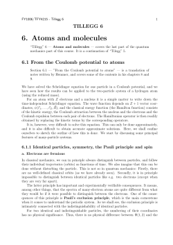 6. Atoms and molecules