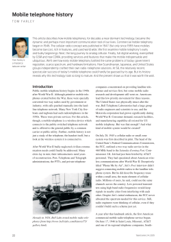 Mobile telephone history