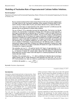 Modeling of Nucleation Rate of Supersaturated Calcium Sulfate
