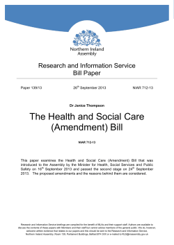 The Health and Social Care (Amendment) Bill