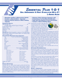 Spec Sheet - Growth Products