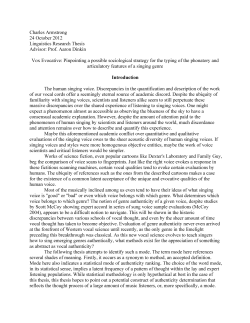 Charles Armstrong 24 October 2012 Linguistics Research Thesis