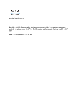 Determination of dispersive phase velocities by