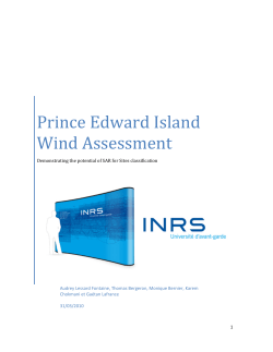 Prince Edward Island Wind Assessment