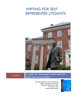 Writing for Self-Represented Litigants