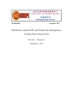 Distribution, Outward FDI, and Productivity Heterogeneity: Evidence