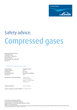 Compressed gases - Linde Industrial Gases