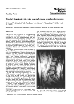 The dialysis patient with cystic bone defects and spinal cord symptoms