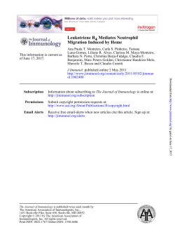 Migration Induced by Heme Mediates Neutrophil 4 Leukotriene B