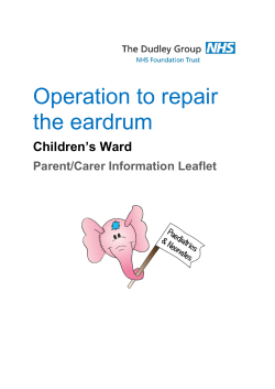 Operation to repair the eardrum