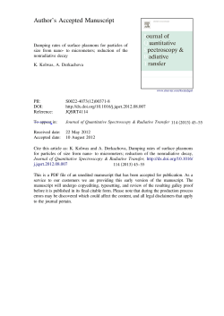 Damping rates of surface plasmons for particles of size from nano