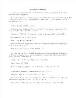 Homework 7 Solutions 1.) Give a geometric interpretation of the