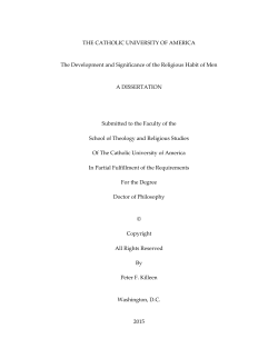 The Development and Significance of the Religious Habit of Men