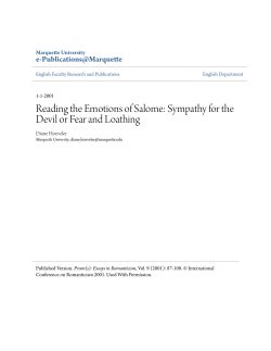 Reading the Emotions of Salome - e