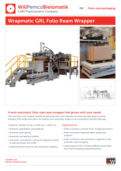 Wrapmatic GRL Folio Ream Wrapper