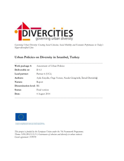 Urban Policies on Diversity in Istanbul, Turkey