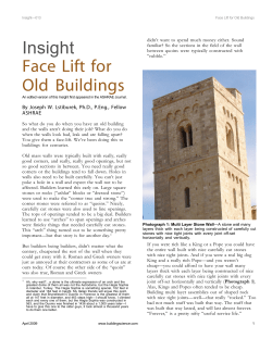 Insight Face Lift for Old Buildings