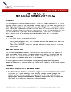 just the facts: the judicial branch and the law