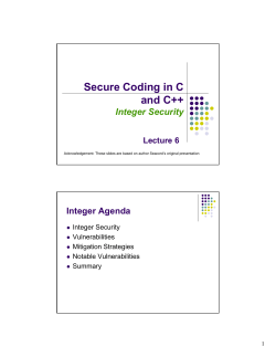 Secure Coding in C and C++