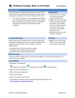 Mean as Fair Share - TI Education