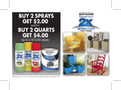 buy 2 sprays get $2.00 buy 2 quarts get $4.00