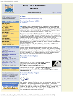 Rotary Club of Mineral Wells - eBulletin
