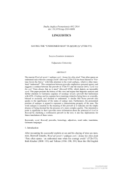 linguistics - De Gruyter