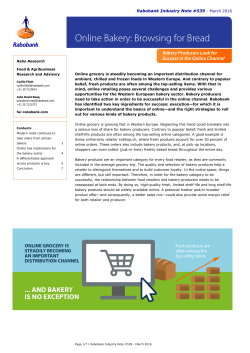 Online Bakery: Browsing for Bread