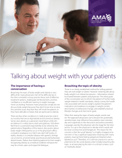 Talking about weight with your patients