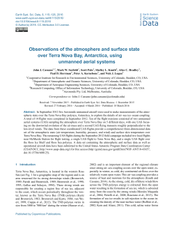 Observations of the atmosphere and surface state over Terra Nova