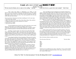 Take an Old Story and Make it New - It includes the stories "He Got