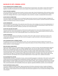 BACHELOR OF ARTS: CRIMINAL JUSTICE