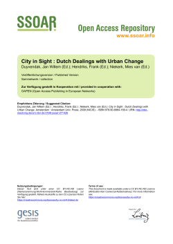 City in Sight : Dutch Dealings with Urban Change