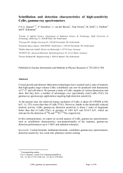 Response to gamma-ray of a 2”x2” LaBr:Ce scintillator