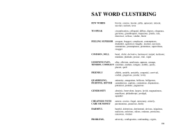 SAT WORD CLUSTERING