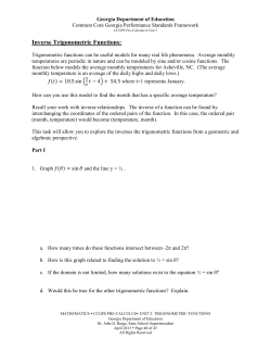 Inverse Trigonometric Functions