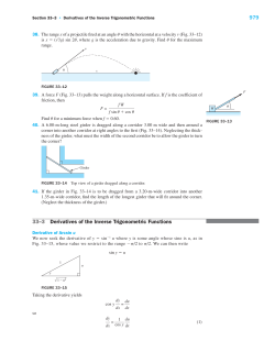 979 33&ndash;3 Derivatives of the Inverse Trigonometric Functions