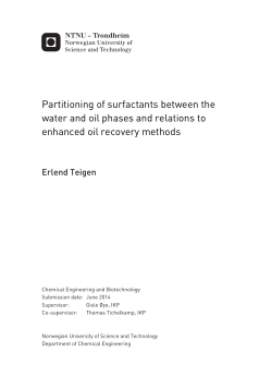 Partitioning of surfactants between the water and oil phases and
