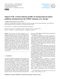 Impact of the vertical emission profiles