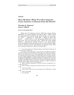 Hear Me Roar: What Provokes Supreme Court Justices to Dissent