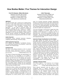 SIGCHI Conference Paper Format